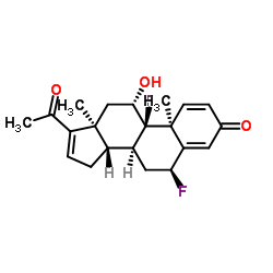(6α,11β)-6,9-Difluoro-11-hydroxypregna-1,4,16-triene-3,20-dione结构式