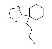 3-(1-(1,3-dioxolan-2-yl)cyclohexyl)propan-1-amine结构式