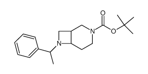tert-butyl 7-(1-phenylethyl)-3,7-diazabicyclo[4.2.0]octane-3-carboxylate结构式