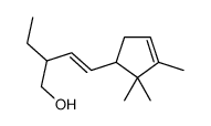 2-Ethyl-4-(2,2,3-trimethylcyclopent-3-en-yl)-but-2-en-1-ol结构式