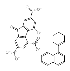 5-bromo-2,4,7-trinitro-fluoren-9-one; 1-(1-cyclohexenyl)naphthalene结构式