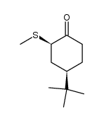 (2RS,4RS)-4-(tert-butyl)-2-(methylthio)cyclohexanone Structure