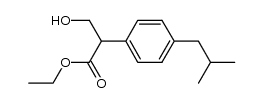 ethyl ester of p-isobutyl-2-phenyl-3-hydroxypropane acid结构式