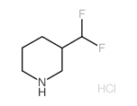 3-(difluoromethyl)piperidine,hydrochloride Structure