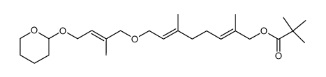 2,6,11-trimethyl-9-oxa-1-pyvaloyloxy-13-<2-tetrahydropyranyloxy>-2E,6E,11E-tridecatriene Structure