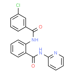 2-{[(3-chlorophenyl)carbonyl]amino}-N-(pyridin-2-yl)benzamide结构式