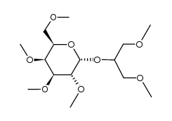 2'-O-2,3,4,6-tetra-O-methyl-α-D-galactopyranosyl-1',3'-di-O-methylglycerol Structure