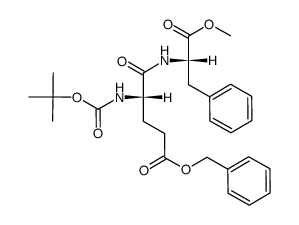 tert-butoxycarbonyl-γ-benzyl-L-glutamyl-L-phenylalanine methyl ester结构式