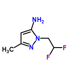 1-(2,2-Difluoroethyl)-3-methyl-1H-pyrazol-5-amine structure