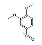 3,4-Dimethoxybenzaldehyde-α-13C结构式