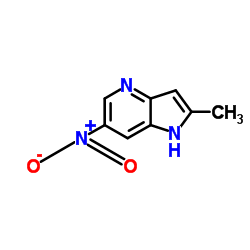 2-Methyl-6-nitro-1H-pyrrolo[3,2-b]pyridine Structure