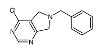 4-氯-6,7-二氢-6-(苯基甲基)-5H-吡咯并[3,4-d]嘧啶结构式