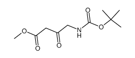 4-((叔丁氧基羰基)氨基)-3-氧代丁酸甲酯结构式