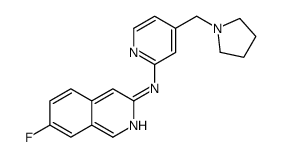 7-氟-n-(4-(吡咯烷-1-甲基)吡啶-2-基)异喹啉-3-胺结构式