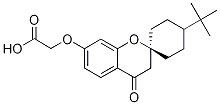 [(4'-叔-丁基-4-羰基-3,4-二氢螺[色烯-2,1'-环己烷]-7-基)氧基]乙酸结构式