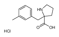 (R)-2-(3-METHYLBENZYL)PYRROLIDINE-2-CARBOXYLIC ACID HYDROCHLORIDE structure