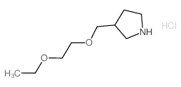 3-[(2-Ethoxyethoxy)methyl]pyrrolidine hydrochloride结构式