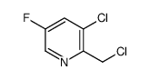 3-chloro-2-(chloroMethyl)-5-fluoropyridine结构式