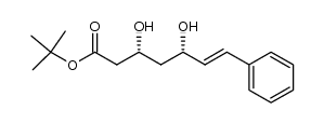 tert-butyl cis-3,5-dihydroxy-7-phenylhept-6-enoate结构式