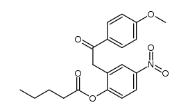 2-(2-pentanoyloxy-5-nitrophenyl)-1-(4-methoxyphenyl)-ethanone结构式