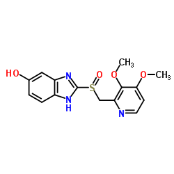 2-{[(3,4-Dimethoxy-2-pyridinyl)methyl]sulfinyl}-1H-benzimidazol-5-ol Structure