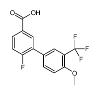 4-fluoro-3-[4-methoxy-3-(trifluoromethyl)phenyl]benzoic acid Structure