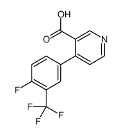 4-[4-fluoro-3-(trifluoromethyl)phenyl]pyridine-3-carboxylic acid结构式