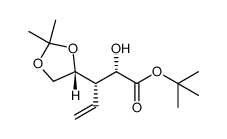 (2S,3S)-tert-butyl 3-((4R)-2,2-dimethyl-1,3-dioxolan-4-yl)-2-hydroxypent-4-enoate Structure