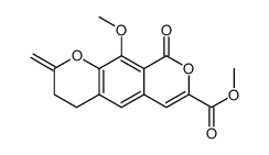 methyl 10-methoxy-2-methylene-9-oxo-2,3,4,9-tetrahydropyrano[4,3-g]chromene-7-carboxylate Structure