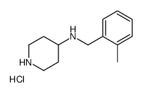 (2-Methyl-benzyl)-piperidin-4-yl-amine hydrochloride Structure