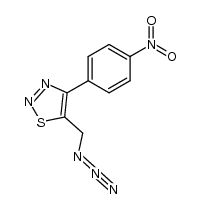 5-azidomethyl-4-(p-nitrophenyl)-1,2,3-thiadiazole结构式