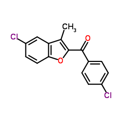 (5-Chloro-3-methyl-1-benzofuran-2-yl)(4-chlorophenyl)methanone Structure