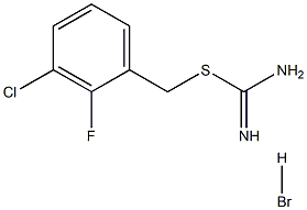 {[(3-chloro-2-fluorophenyl)methyl]sulfanyl}methanimidamide hydrobromide structure