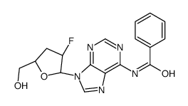 N-[9-(2-Fluoro-2,3-dideoxy-β-D-threo-pentofuranosyl)-9H-purine-6-yl]benzamide structure