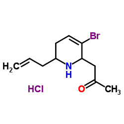 1-(6-Allyl-3-bromo-1,2,5,6-tetrahydro-2-pyridinyl)acetone hydrochloride (1:1) structure