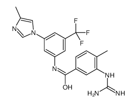 3-(diaminomethylideneamino)-4-methyl-N-[3-(4-methylimidazol-1-yl)-5-(trifluoromethyl)phenyl]benzamide Structure