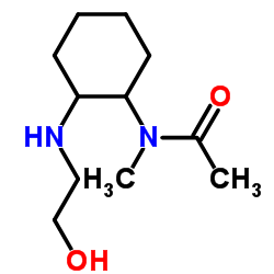 N-{2-[(2-Hydroxyethyl)amino]cyclohexyl}-N-methylacetamide Structure