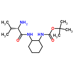 2-Methyl-2-propanyl [2-(L-valylamino)cyclohexyl]carbamate Structure