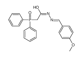 2-diphenylphosphoryl-N-[(E)-(4-methoxyphenyl)methylideneamino]acetamide结构式