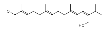 (2Z,4E,8E,12E)-14-Chloro-2-(1-methylethyl)-5,9,13-trimethyl-2,4,8,12-tetradecatetraene-1-ol结构式