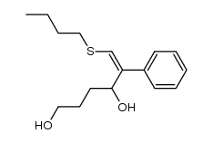 6-(butylthio)-5-phenylhex-5-ene-1,4-diol结构式