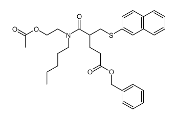 benzyl 4-[N-(2-acetoxyethyl)-N-pentylcarbamoyl]-5-(2-naphthylthio)pentanoate结构式