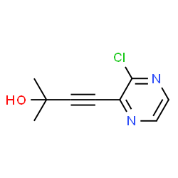 4-(3-Chloropyrazin-2-yl)-2-Methylbut-3-yn-2-ol结构式