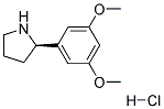 (R)-2-(3,5-DIMETHOXYPHENYL)PYRROLIDINE HYDROCHLORIDE结构式