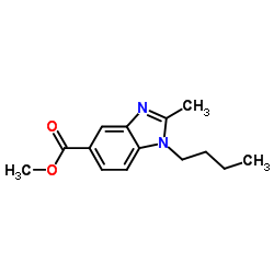 Methyl 1-butyl-2-methyl-1H-benzimidazole-5-carboxylate结构式