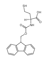 Nα-(9-fluorenemethoxycarbonyl)-L-homocysteine结构式