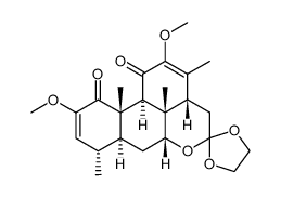 2,12-Dimethoxy-2,12-picradiene-1,11,16-trione 16-(ethylene ketal)结构式