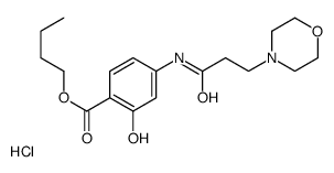 butyl 2-hydroxy-4-(3-morpholin-4-ylpropanoylamino)benzoate,hydrochloride结构式