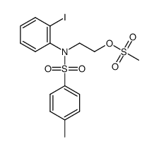 2-((N-(2-iodophenyl)-4-methylphenyl)sulfonamido)ethyl methanesulfonate结构式