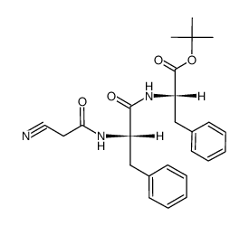 N-(N-(cyanoacetyl)-L-phenylalanyl)-L-phenylalanine tert-butyl ester Structure